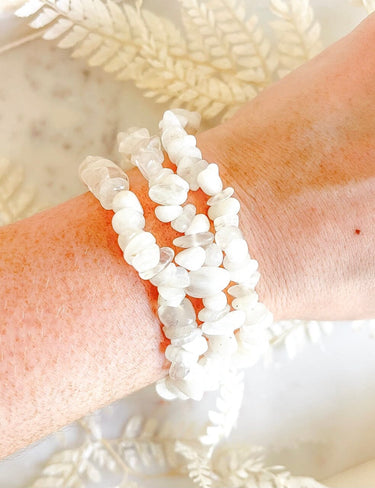 Rainbow Moonstone Bracelet Halo Quartz